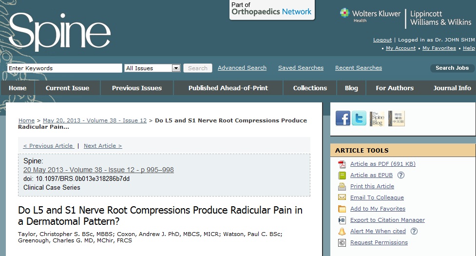 Dermatome Patterns