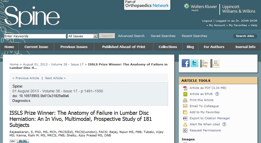 Latest on Why Discs Herniate