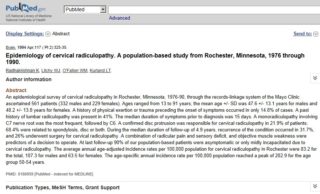 Cervical Radiculopathy Epidemiology 1990