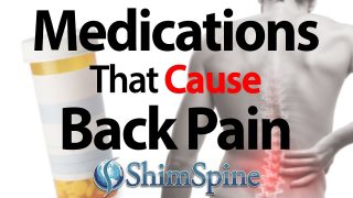 Back pain as side effect of taking medication