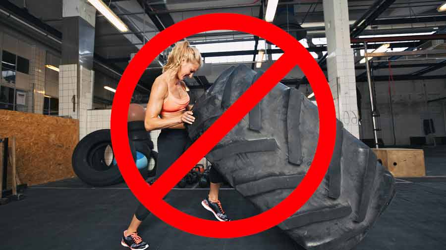 Avoid lifting objects that are heavier than 25 lbs. 