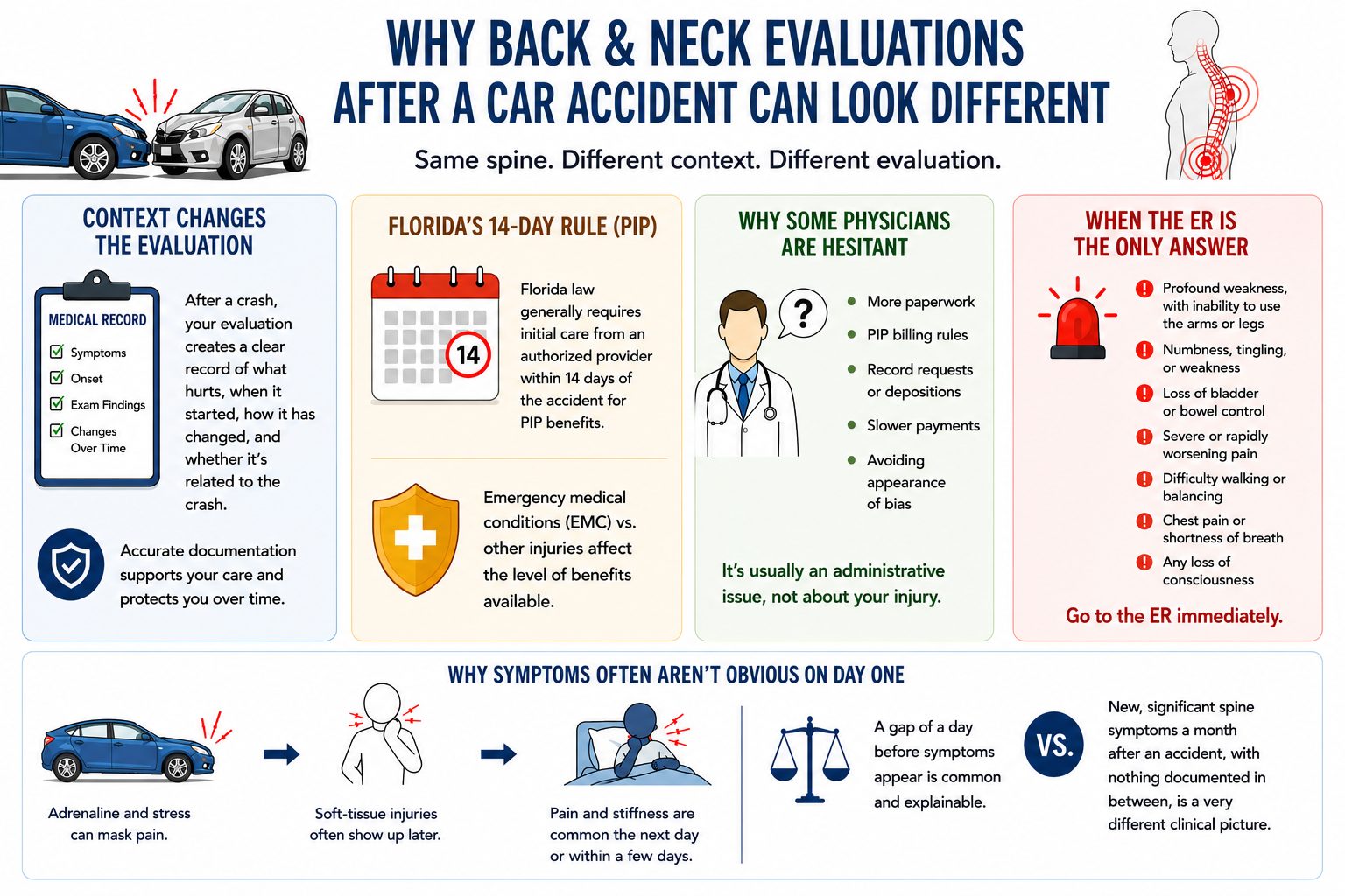 Why an Evaluation for Pain After a Minor Auto Accident May Differ From an Evaluation for Everyday Pain